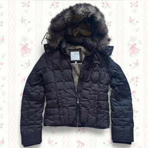 Brown Abercrombie & Fitch fur-lined fur hood jacket‎ Twilight Bella Swan grail